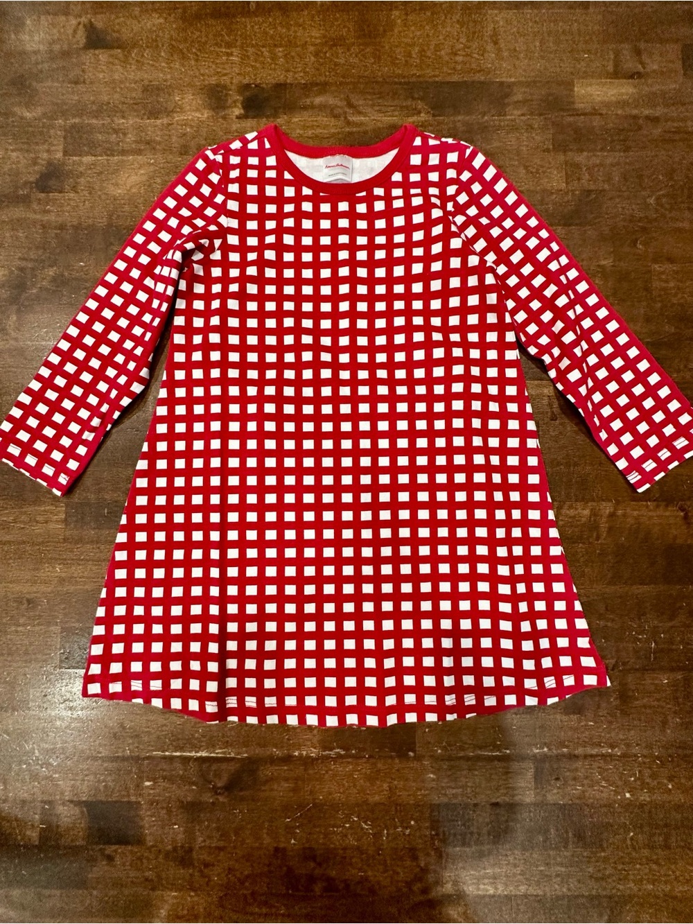 Hanna Andersson Sz 4T 100 Red White Checkered Holiday Dress Tunic NWOT